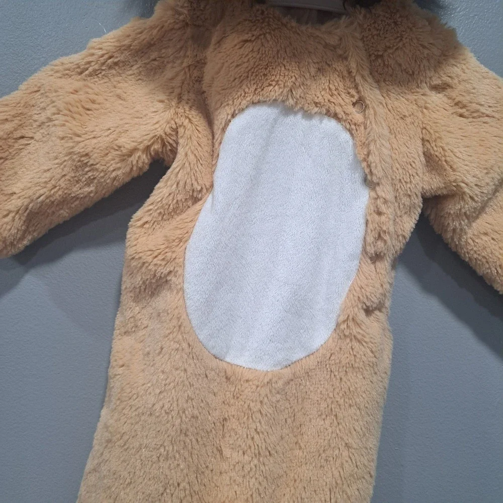 Pottery Barn Kids Baby Lion Costume Faux Fur Plush Tan Brown 6-12M Halloween